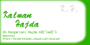 kalman hajda business card